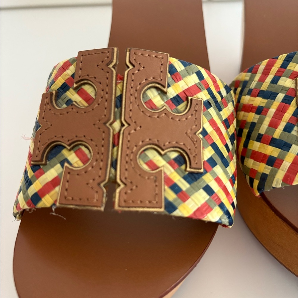 Tory Burch Ines Raffia Logo Slides size 6 - Picture 2 of 5